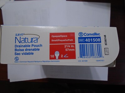 Convatec 401508 Sur-Fit Natura Opaque Small Drainable Pouch