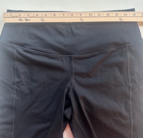 TORRID taglia 1X (14-16) NERO PANTALONCINO BICI VITA ALTA - Foto 8 di 10