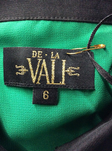 DE LA VALI WHISKEY SILK MINI DRESS WOMENS UK6 GREEN RRP£375 BR - Picture 7 of 7