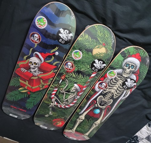 Lot Set 3 Powell Peralta Christmas XMAS Holiday decks Bones Brigade NOT DGK - Picture 4 of 9