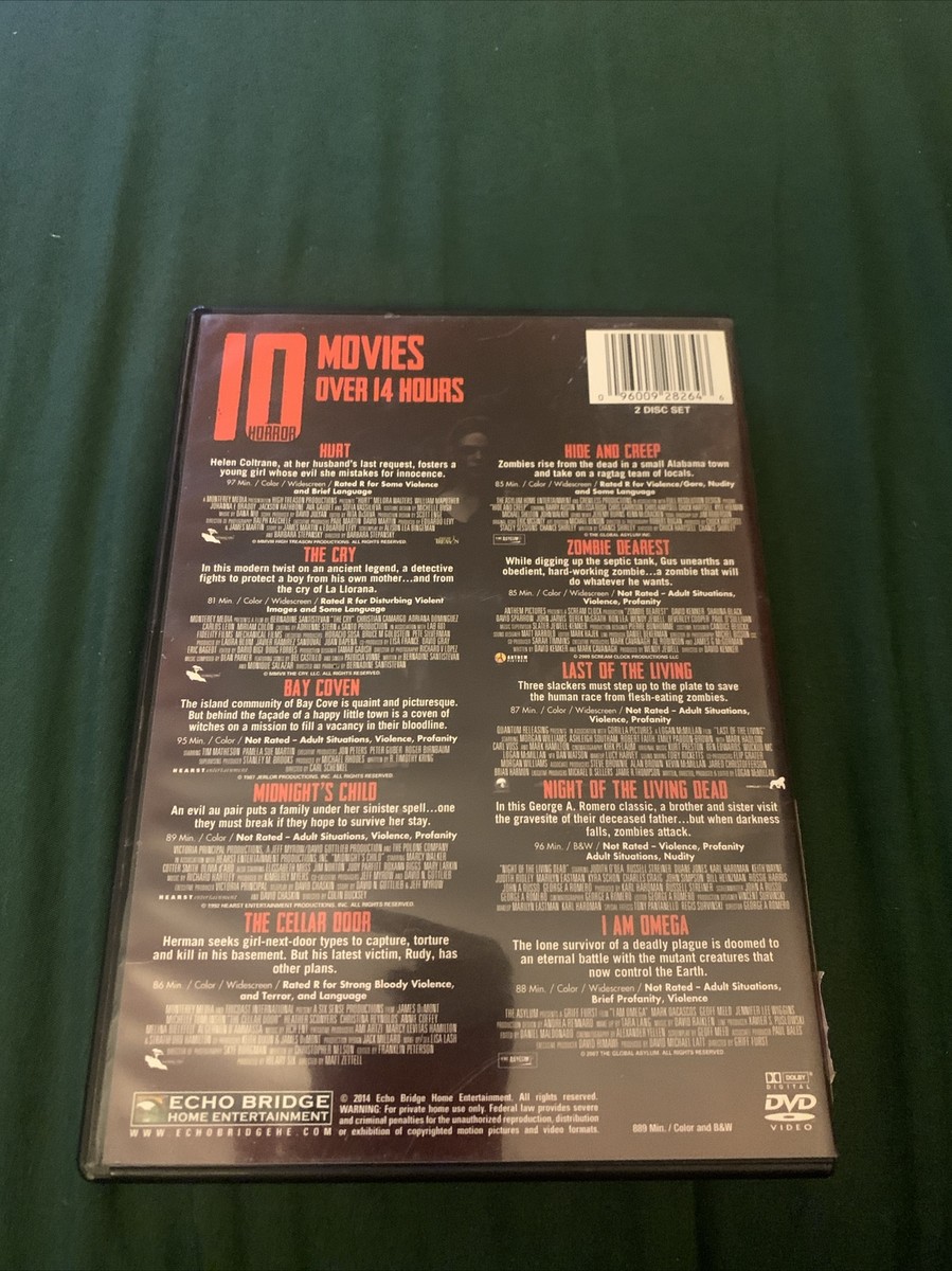 10 Horror Movies Collection, Vol. 6 (DVD, 2014, 2-Disc Set) for