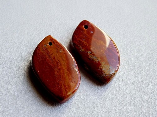 Wire Wrapping Connector Beads Front To Back Drilled Natural Seam Agate Drilled - Picture 4 of 6