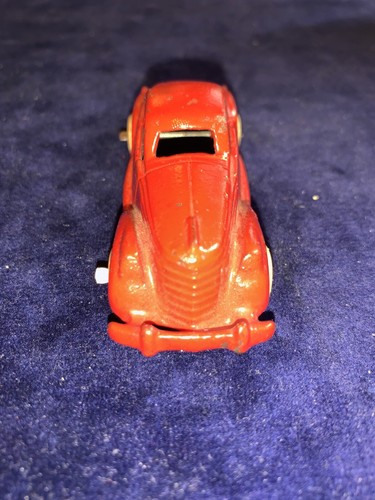 Vintage Hubley Cast Iron 2 door Coupe #13 2247 Red Original paint White tires - Picture 4 of 8