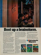 1984 Scholastic Wizware Agent USA Atari Commodore 64 Games VINTAGE PRINT AD