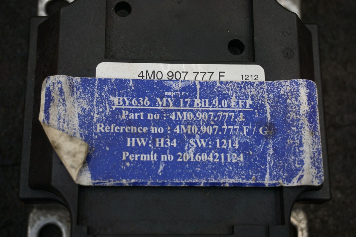 Chassis Control Module OEM 4M0907777F Bentley Bentayga 2016-2020 