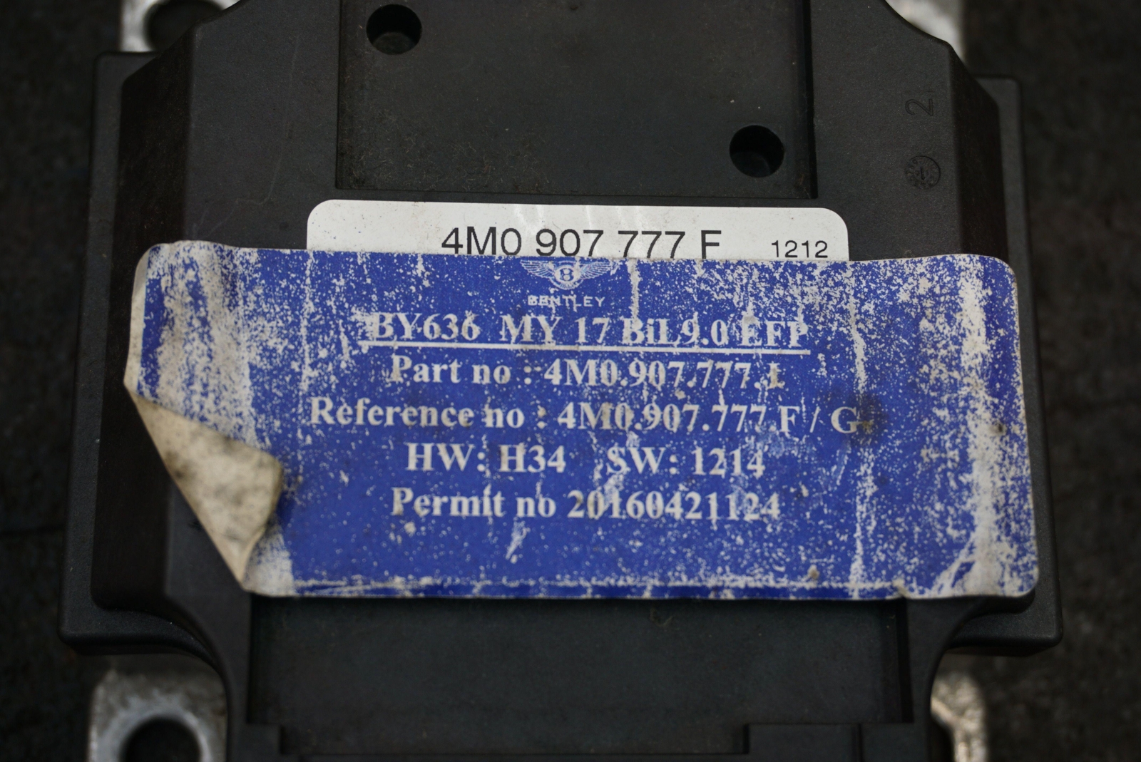 Chassis Control Module OEM 4M0907777F Bentley Bentayga 2016-2020 