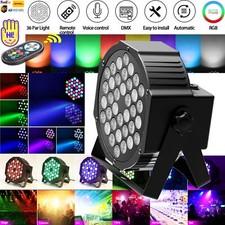 36LED 108W RGB Stage Lighting PAR Light Beam DMX Remote Party Disco DJ Lights US