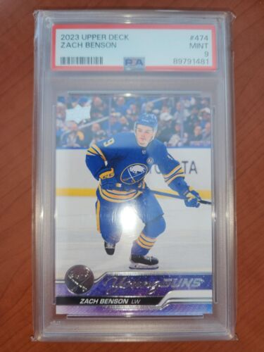 2023-24 UPPER DECK YOUNG GUNS #474 ZACH BENSON ROOKIE HOCKEY CARD PSA 9!!