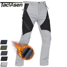 Outdoor Men's Winter Hiking Pants Fleece Lined Waterproof Work Pants Trousers
