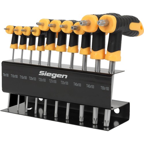 Sealey TRX-Star* Key Set 10pc T-Handle Chrome Vanadium Steel - Picture 8 of 8