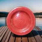 TARGET HOME SWIRL SCARLET STONEWARE DINNER PLATE 11"