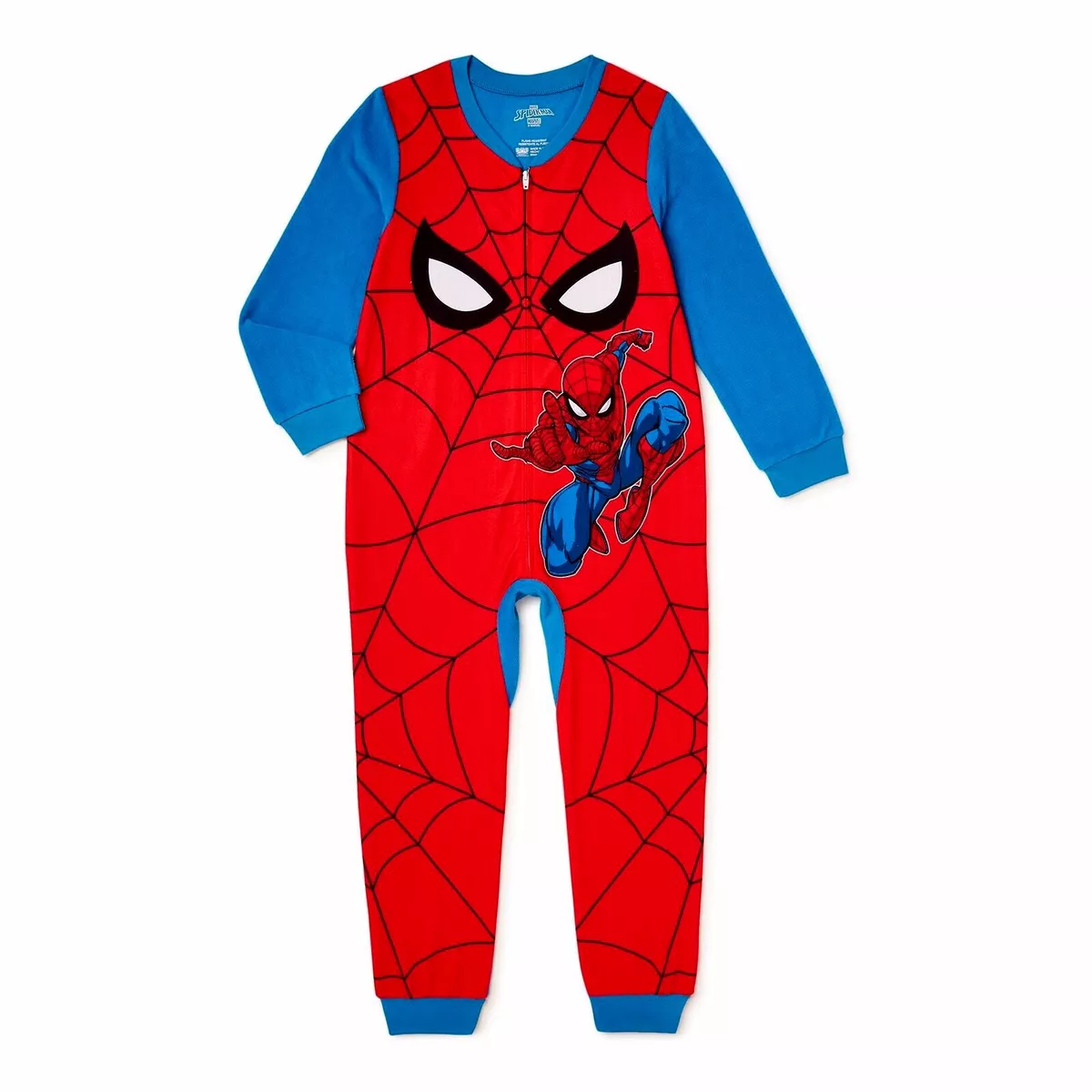 Marvel Spider Man Union Suit One Piece Pajamas 4 6 7 8 10 12 Boy