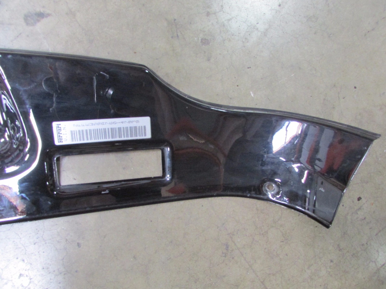 Ferrari F430, LH, Left B-Pillar, Door Jam Metal Trim Panel, P/N 68647811