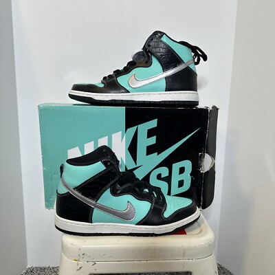 Size 10 - Nike SB Dunk High Premium x Diamond Supply Co. Tiffany 2014 Og All
