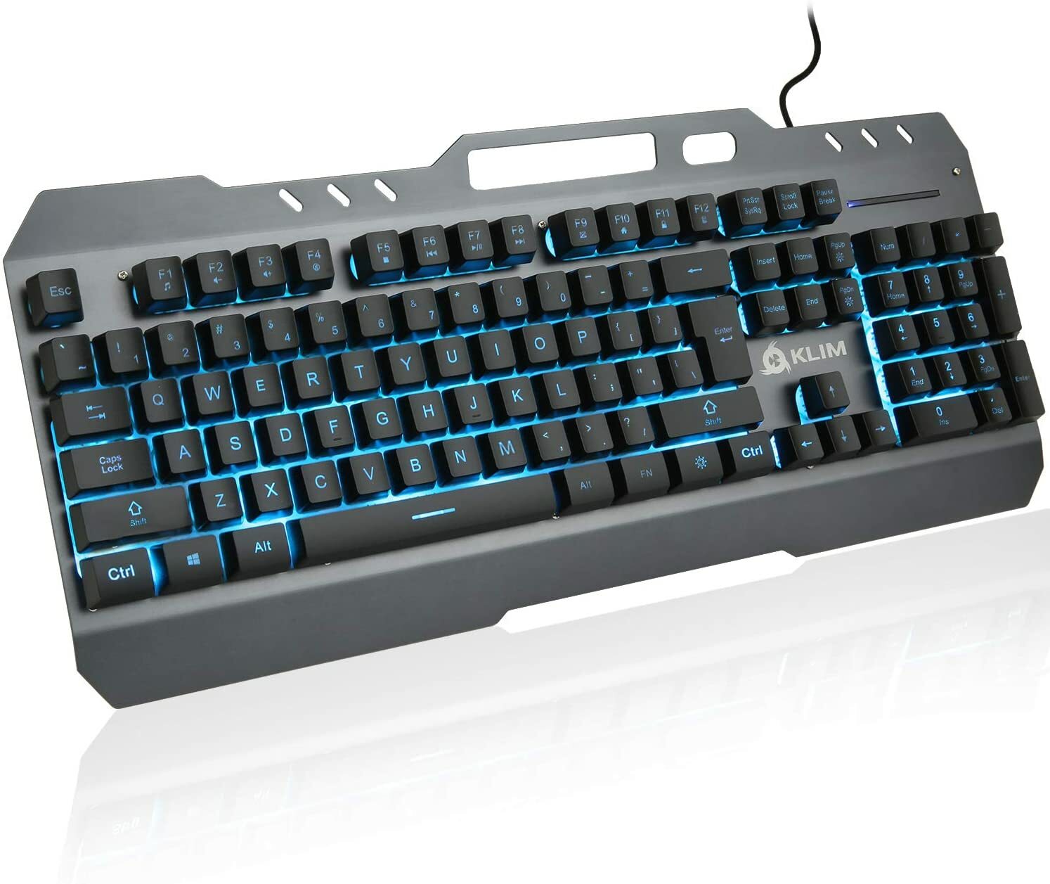 KLIM Lightning Semi-Mechanical Illuminated Gaming Wired USB Keyboard