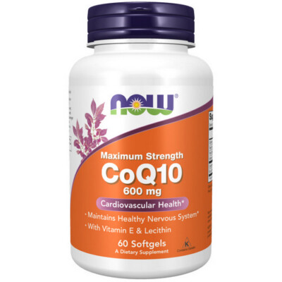 CoQ10 600 mg 60 Softgels By Now Foods