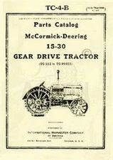 Farmall McCormick Deering 15-30 Parts Catalog Manual IH
