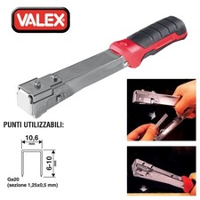 FISSATRICE GRAFFETTATRICE MANUALE A MARTELLO + 400 GRAFFETTE 6 & 8 mm "VALEX" 