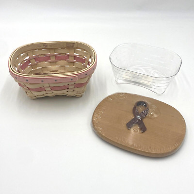 Longaberger 2008 Horizon of Hope Basket Protector Combo Pink Miss-Matched Lid