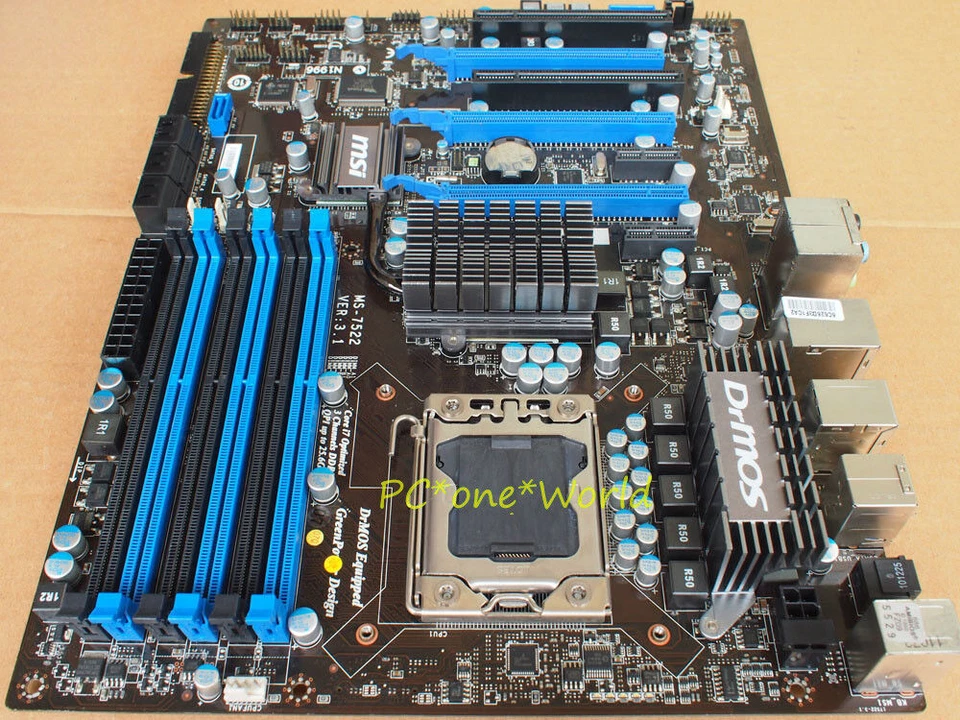 MSI X58 PRO X58 PRO-E Motherboard MS-7522 LGA1366 DDR3 Intel X58 100% working - Image 4 of 4