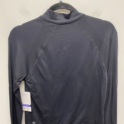Athleta Girl Black Long Sleeve Raglan Seamless Stretch Power Up Half Zip Top XXL - Picture 5 of 7