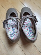 Capezio Tele Tone Tap Beige / Tan Leather Tap Shoes Girls Size 11 1/2W