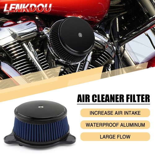 Black Air Cleaner Intake Filter Smooth For Harley Softail M8 Touring Glide 17-23 - Picture 2 of 9