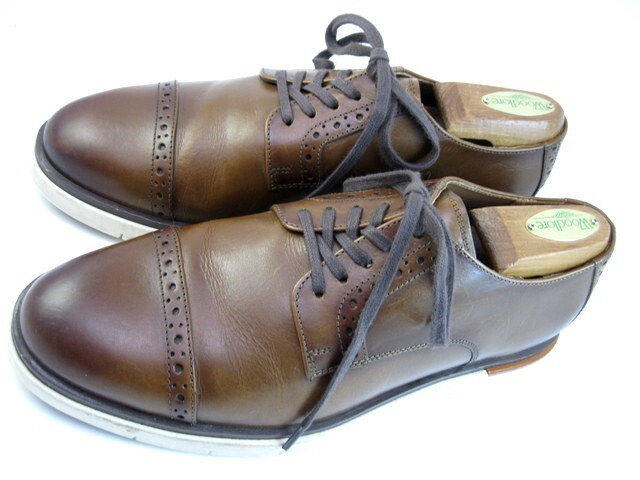 SAOLA Allen Edmonds "CALEB" Pelle IBRIDO STRINGATO Derby 8 D Mogano (421N)