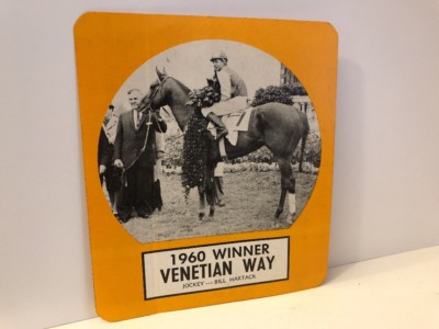 Vintage 1960 VENETIAN WAY Kentucky Derby Winner Bill Hartack