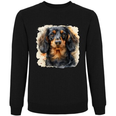 Sweatshirt Schwarz Dackel Dachshund Teckel Jagdhund Jagt Dackelwelpe Dac 402874s