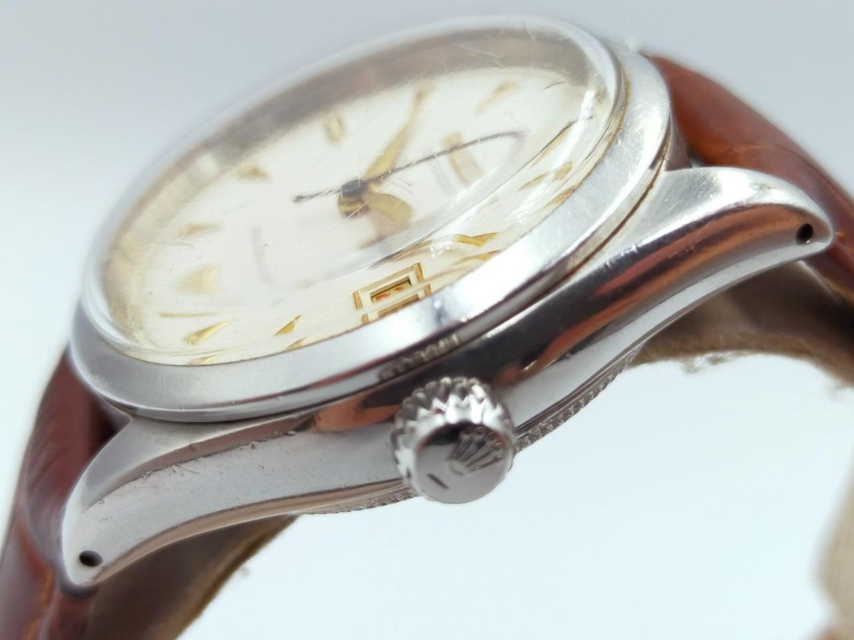 Authentic Rolex Oyster Date Precision Steel Men's 34mm Watch Ref