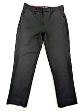 Tommy Hilfiger sz 10 Ponte Knit Pants zipper fly black stretchy 0605
