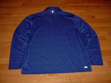 Vintage Fila Sport 1/4 Zip Performance Pullover Blue Logos Mens XL Sharp 
