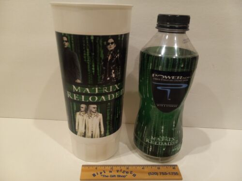 Vintage 2003 The Matrix Reloaded Keanu Reeves Regal Movie Theater Cup