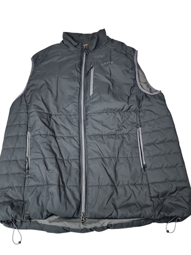 Orvis Puffer Vest Herren L Large schwarz Full Zip Essex gesteppte Logo Jacke