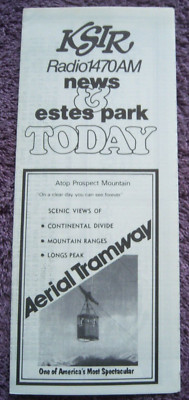 KSIR RADIO 1470 AM NEWS & ESTES PARK TODAY COLORADO BROCHURE August 1978