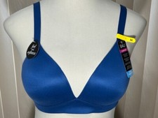 Bali T Shirt Bra M Wireless Convertible V Neck Comfort Revolution Blue DF3460
