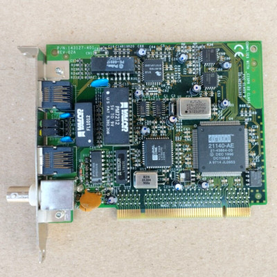 10/100Mbit Accton ETHERFAST-TX PCI FCC-ID: HEDEN1207 BNC vintage network adapter