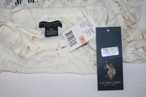 U.S. Polo Assn. Girls Toddlers Outfit Set Top Shorts 1-Piece Romper Lace 2T NWT - Picture 6 of 7