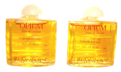 OPIUM BY YSL MINI 7.5 ML.26 OZ.WITHOUT BOX (ONE SET CONTAINS 2 PCS. HARD 2 FIND)