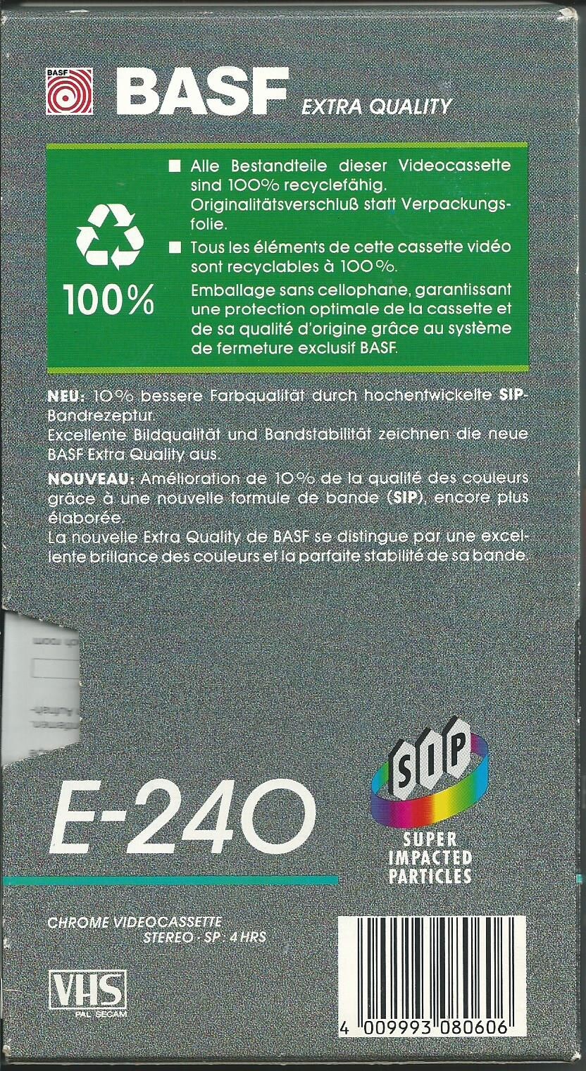 I-Base Chrome Leercassette E-240 VHS - Leervideokassette Für Aufnahmen
