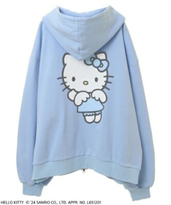 ANGEL HELLO KITTY SWEAT フーディー Sanrio HELLO KITTY ANGEL HELLO KITTY SWEAT HOODIE Blue Japan