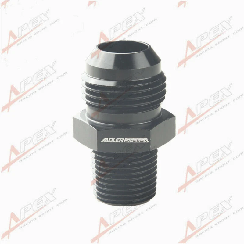 -12AN AN12 12AN To 1/2'' NPT Straight Adapter Pipe Fuel Oil Fitting Black - Image 2 of 4