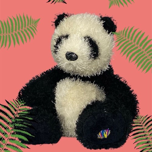 Webkinz Panda Bear Plush Ganz WKS1001 White Black Toy - Picture 2 of 8