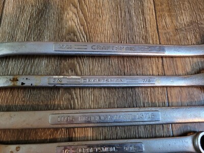 VTG CRAFTSMAN DOUBLE BOX END OFFSET WRENCH SET (6) =VV= 15