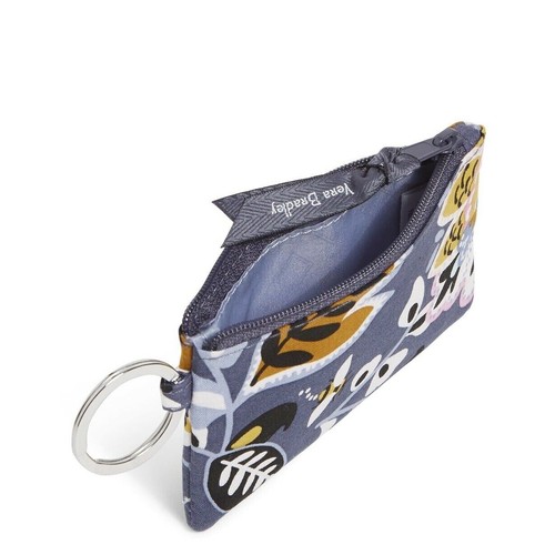 Vera Bradley NEW Zip ID Case Charmont Meadow Coin Purse Wallet Key Ring Cotton - Picture 2 of 2
