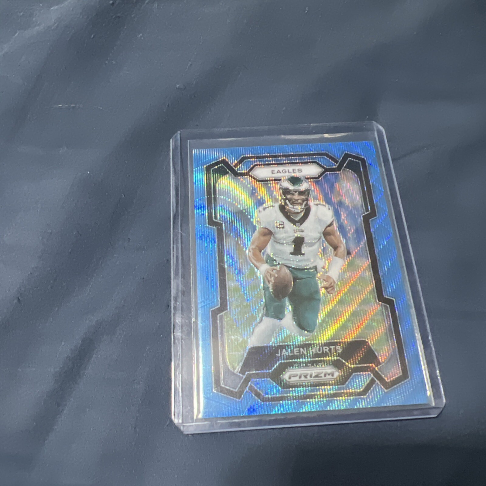 2023 Panini Prizm #244 Jalen Hurts Blue Wave 195/199