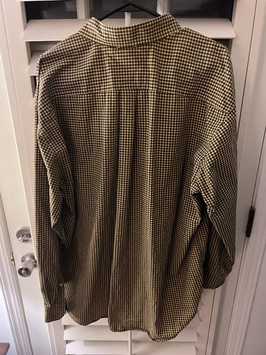 Tommy Hilfiger Men's XL Button Down Shirt Long Sleeve Yellow/navy. CLASSIC! - Picture 3 of 5