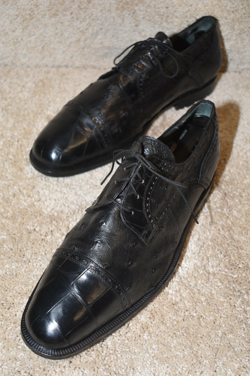 GORGEOUS FORLI GENUINE CROCODILE AND OSTRICH OXFORDS 10.5 M 