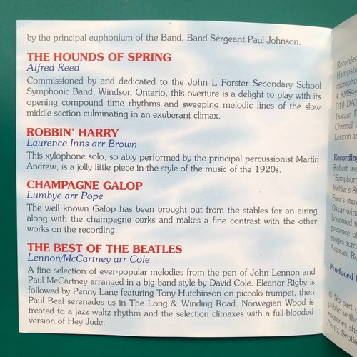 BRITANNIA - COMPLEAT MARINES #1 In Concert Military Brass CD Portsmouth OOP RARE - Picture 10 of 13
